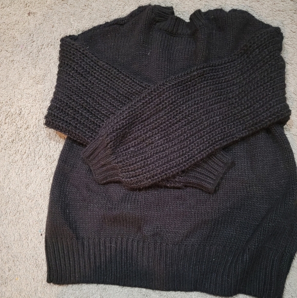 Forever 21 Black crewneck Sweater sz 1x - Picture 4 of 7